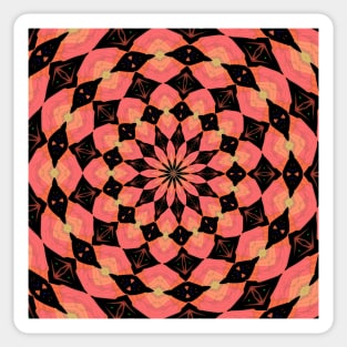 Pink Kaleidoscope Sticker